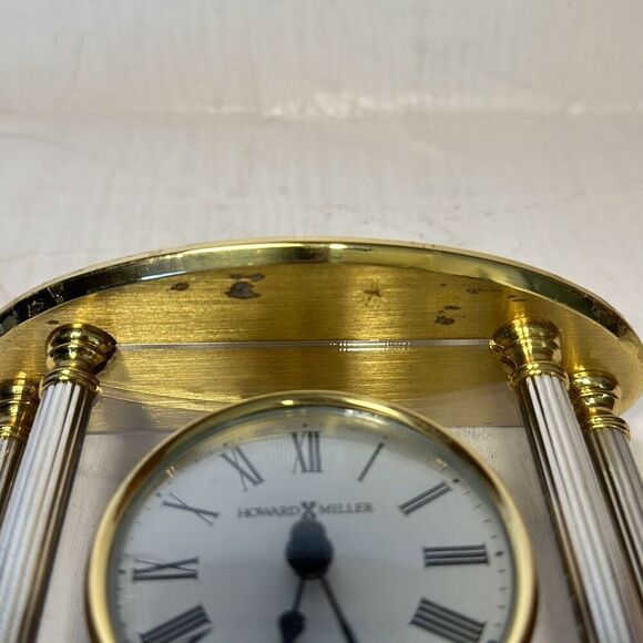 Elegant Howard Miller New Orleans 645-217 Table/Mantel/Desk Quartz Brass Clock - Picture 4 of 6
